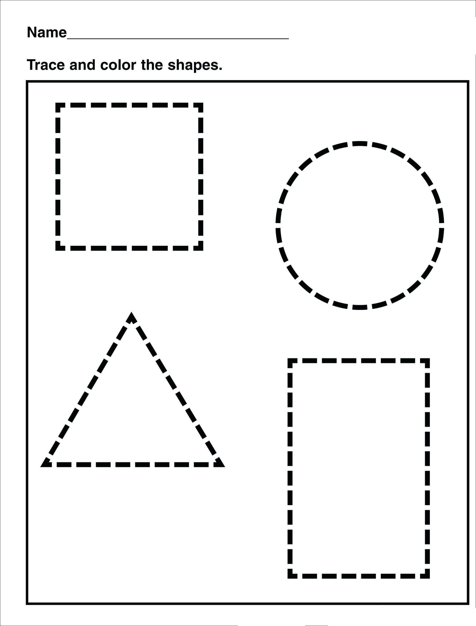 Tracing   Shape Tracing   Preschool / Free Printable intended for Tracing Name David