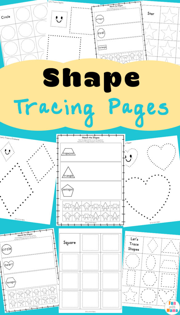 Tracing Shapes Worksheets   Fun With Mama Within Name Tracing Benefits