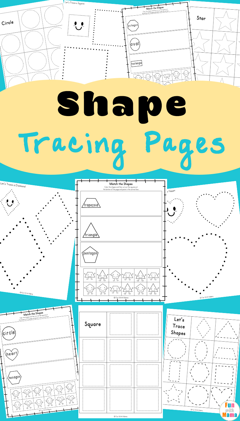 Tracing Shapes Worksheets - Fun With Mama within Name Tracing Benefits