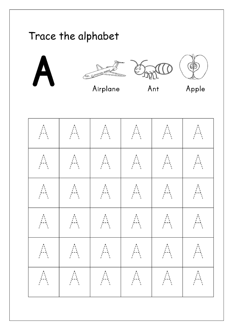 Tracing The Letter A | Alphabet Tracing, Letter Tracing regarding I Letter Tracing