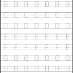 Tracing – Uppercase Letters – Capital Letters – 3 Worksheets For Alphabet Tracing Dots