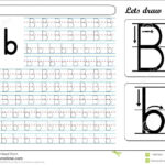 Tracing Worksheet  Bb Stock Vector. Illustration Of Early For Alphabet B Tracing