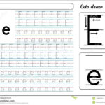 Tracing Worksheet  Ee Stock Vector. Illustration Of Cursive Within Alphabet E Tracing Worksheets