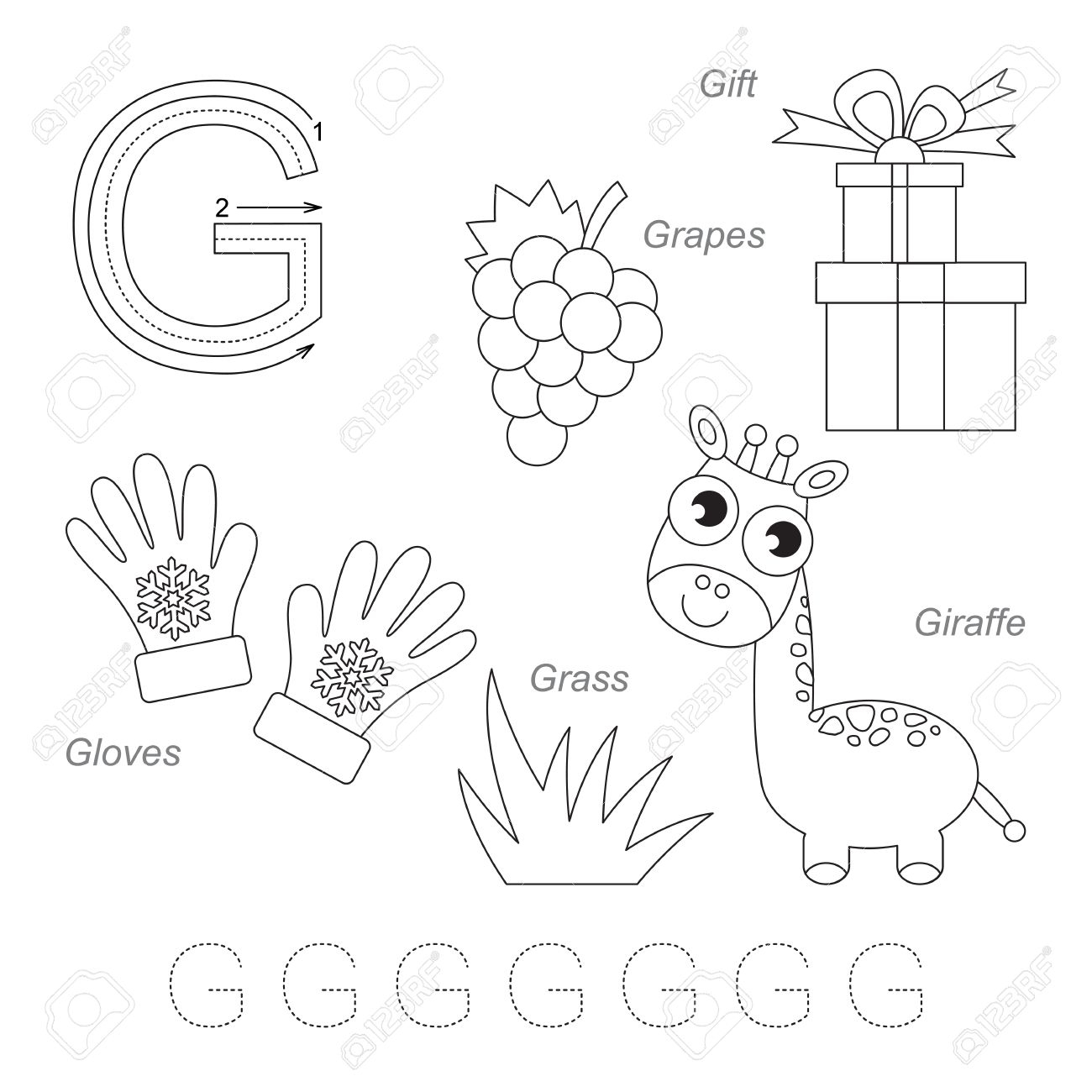 Tracing Worksheet For Children. Full English Alphabet From A.. pertaining to Alphabet G Tracing Worksheets