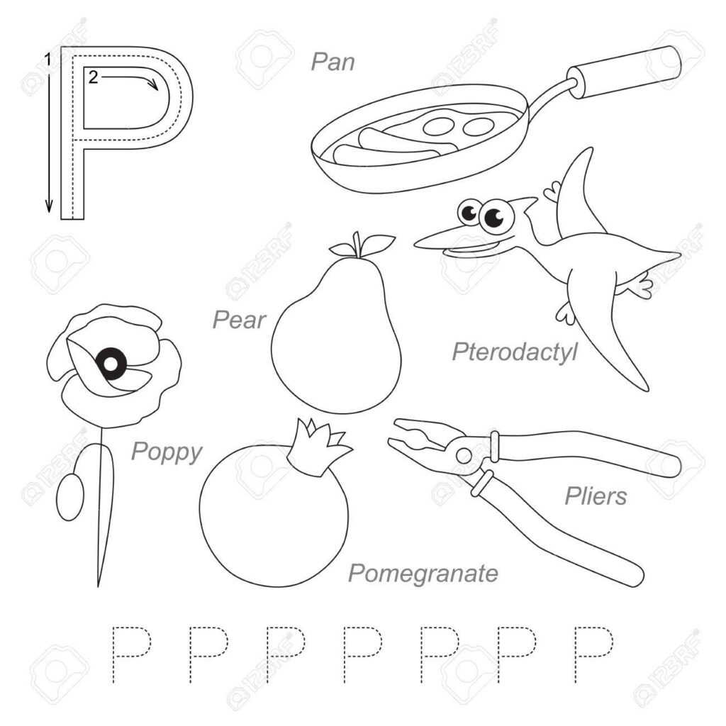Tracing Worksheet For Children. Full English Alphabet From A.. Throughout Letter P Tracing Paper
