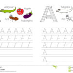Tracing Worksheet For Letter A Stock Vector   Illustration Throughout Alphabet Tracing Exercises