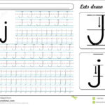 Tracing Worksheet  Jj Stock Vector. Illustration Of English Regarding J Letter Tracing