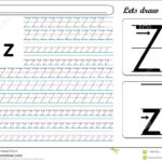 Tracing Worksheet  Zz Stock Vector. Illustration Of Fast Inside Letter Tracing Z