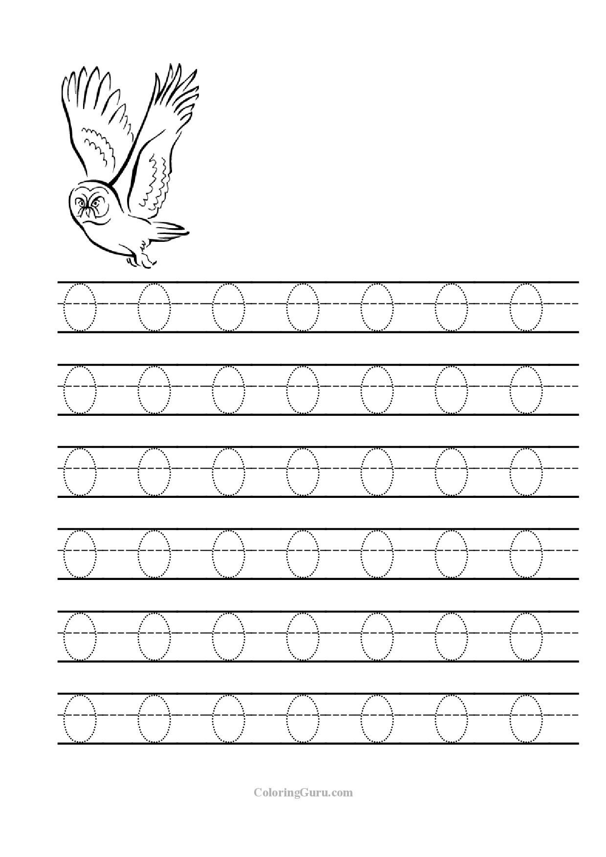 Tracing_Letter_O_Worksheets_For_Preschool 1,240×1,754 for Alphabet O Tracing