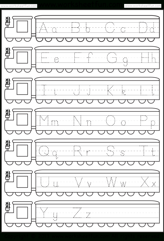 Train Letter Tracing | Letter Tracing Worksheets, Tracing Regarding Alphabet Tracing Train