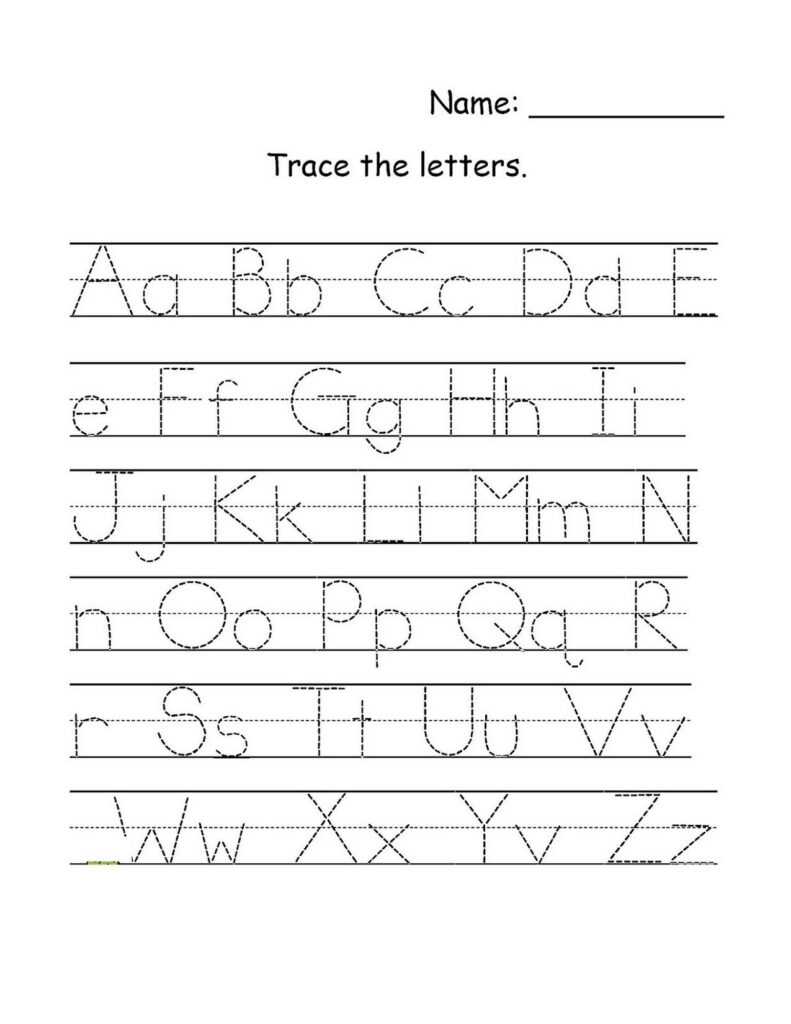 Uppercase And Lowercase Letters Tracing Worksheet | Alphabet Inside Upper And Lowercase Alphabet Tracing