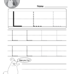 Uppercase Letter L Tracing Worksheet   Doozy Moo Pertaining To Letter L Worksheets For Preschool