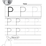 Uppercase Letter P Tracing Worksheet   Doozy Moo Intended For Letter P Tracing Sheet