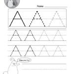 Uppercase Letter Tracing Worksheets (Free Printables In Letter A Tracing Worksheets Pdf