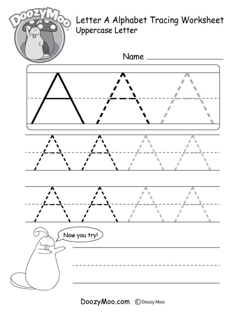 Uppercase Letter Tracing Worksheets (Free Printables In Letter A Tracing Worksheets Pdf
