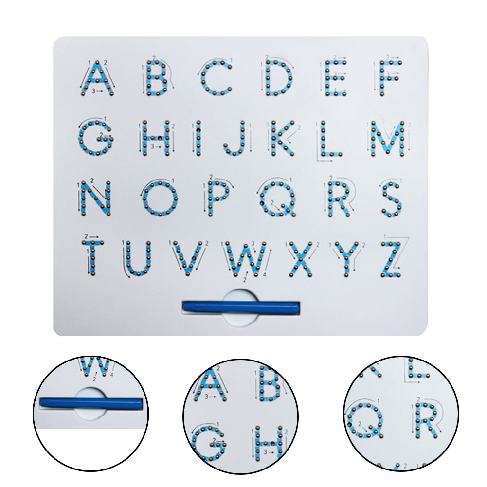 Us $11.28 28% Off|Magnetic Alphabet Letter Tracing Board With Stylus Pen  Educational Toy Set Learning Spelling Writing For Kids|Drawing Toys|   Throughout Alphabet Tracing Toys