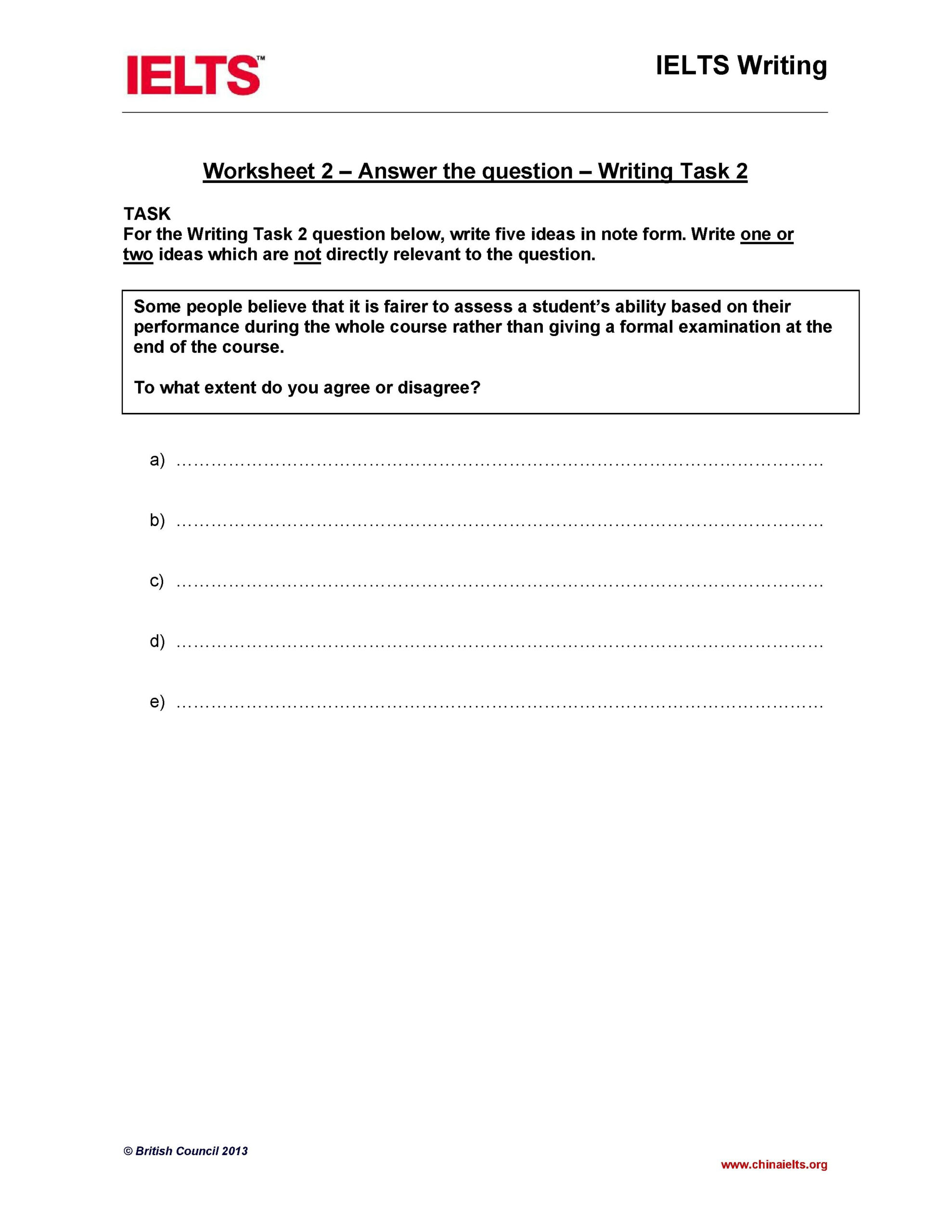 Worksheet 2 | Ielts Writing, Ielts, Writing Tasks pertaining to Alphabet Worksheets British Council
