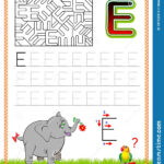 Worksheet For Tracing Letters. Find And Paint All Letters E Regarding Abc Tracing Online