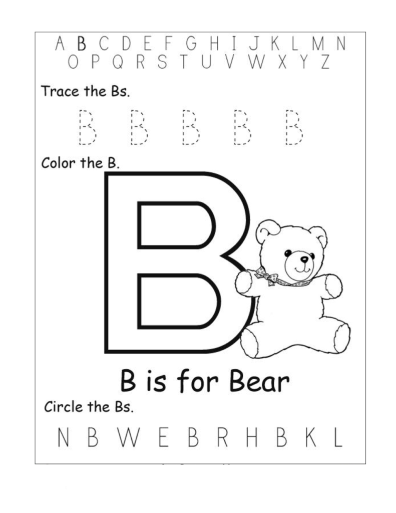 Worksheet ~ Worksheets For Pre K Worksheet Free Bear Regarding Letter A Worksheets For Pre K