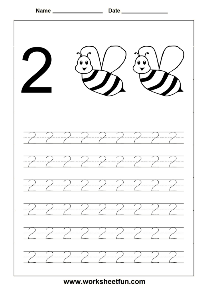Worksheetfun   Free Printable Worksheets | Numbers Preschool Pertaining To Letter 2 Tracing