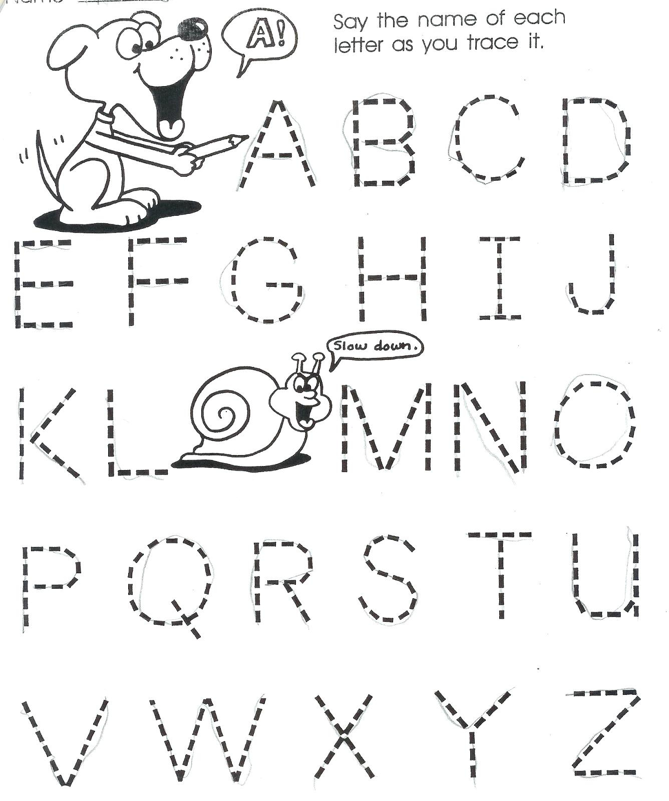 Worksheets For Year Old Letter Worksheet Letters Alphabet in Alphabet Tracing Worksheets For 5 Year Olds