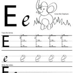 Worksheets Letter E Worksheets For Preschool Opossumsoft Regarding Letter E Worksheets Tracing