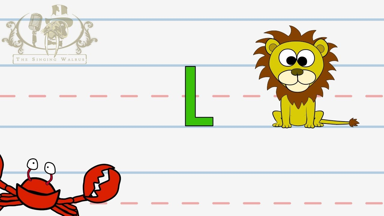 Write The Letter L | Alphabet Writing Lesson For Children | The Singing  Walrus pertaining to Letter Tracing Video