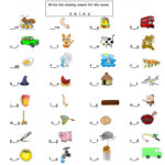 Write The Missing Vowels For The Nouns   English Esl Within Letter Vowels Worksheets