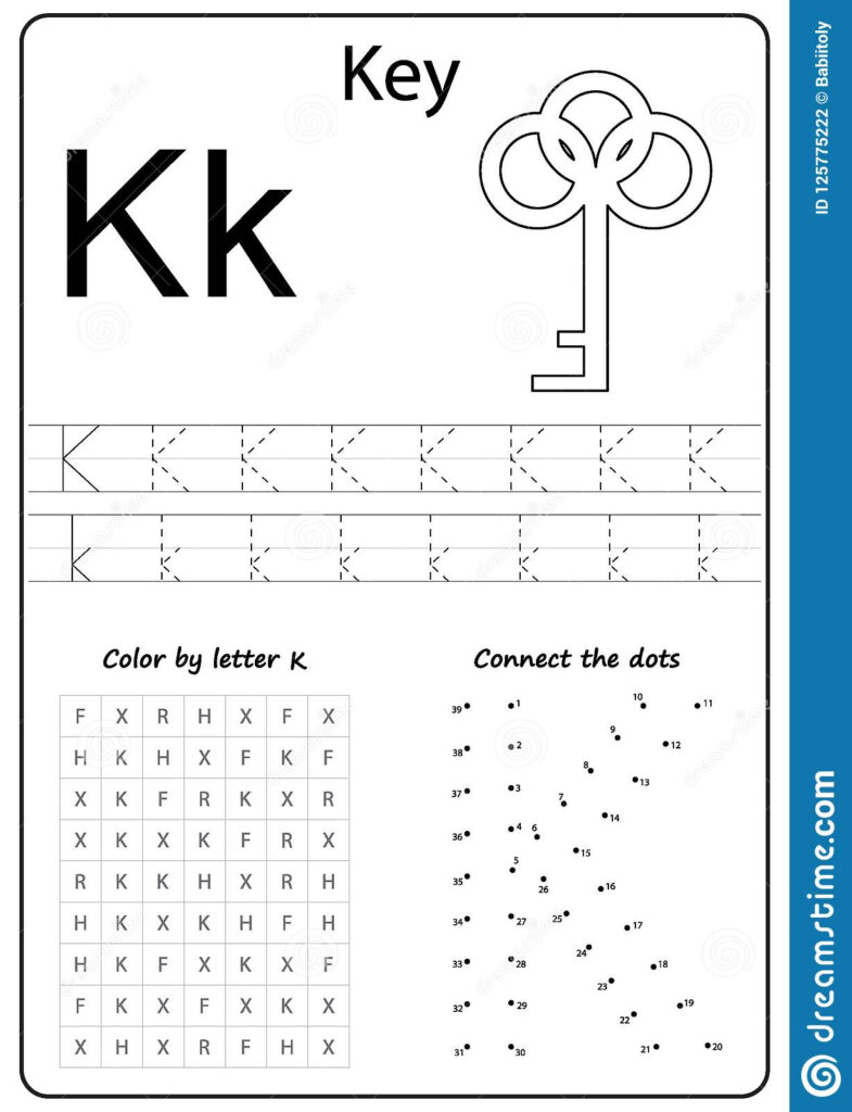 Writing Letter K. Worksheet. Writing A Z, Alphabet With Regard To Letter K Worksheets Free