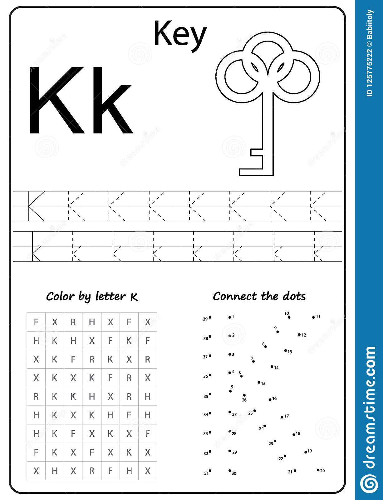 Writing Letter K. Worksheet. Writing A-Z, Alphabet with regard to Letter K Worksheets Free