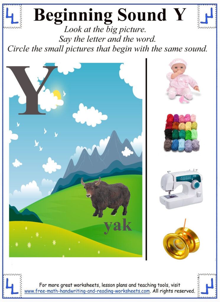 Y Letter Worksheets In Letter Y Worksheets For First Grade