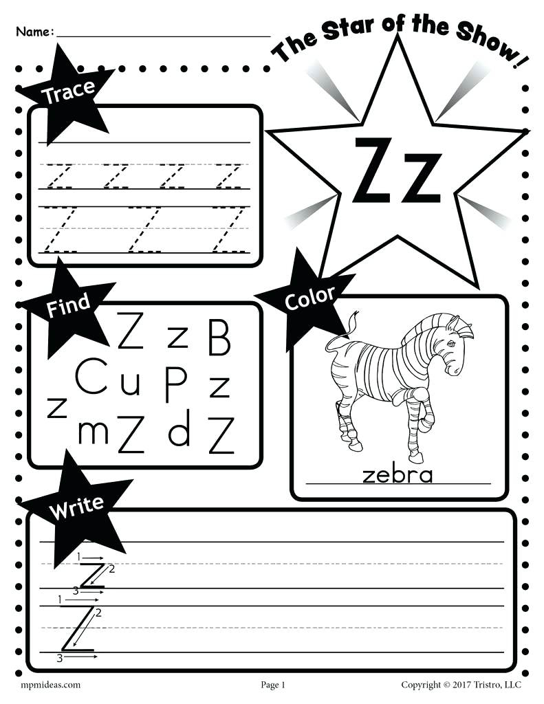 Z Worksheets Color Each Letter Z Handwriting Sheet in Letter K Worksheets Twisty Noodle