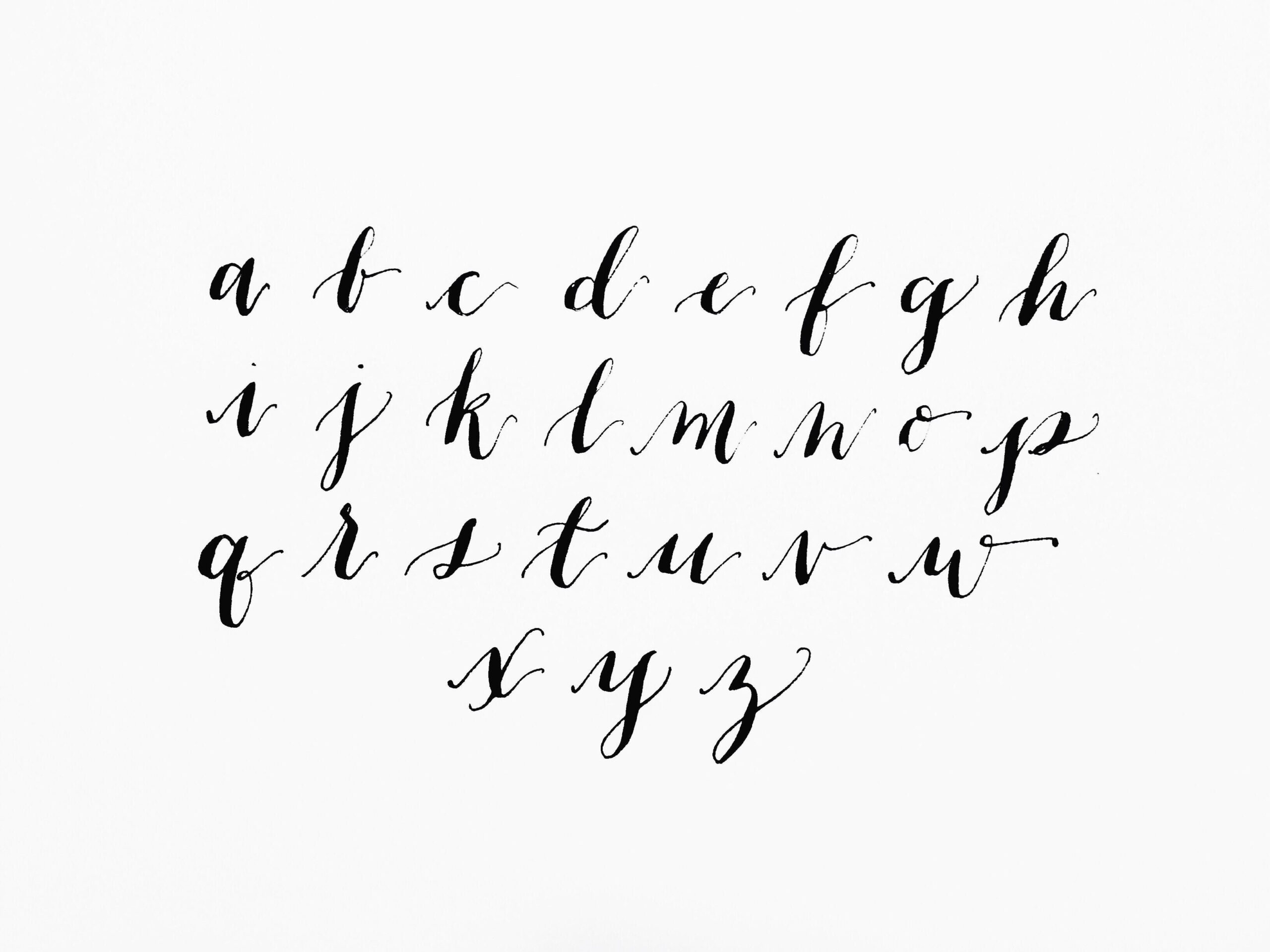 1 25 Inch Cursive Alphabet Stencils