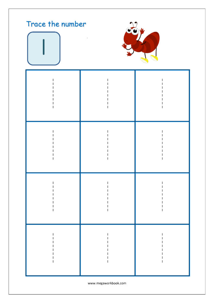 1 To 100 Tracing Worksheet Tracing The Number 17 Trace