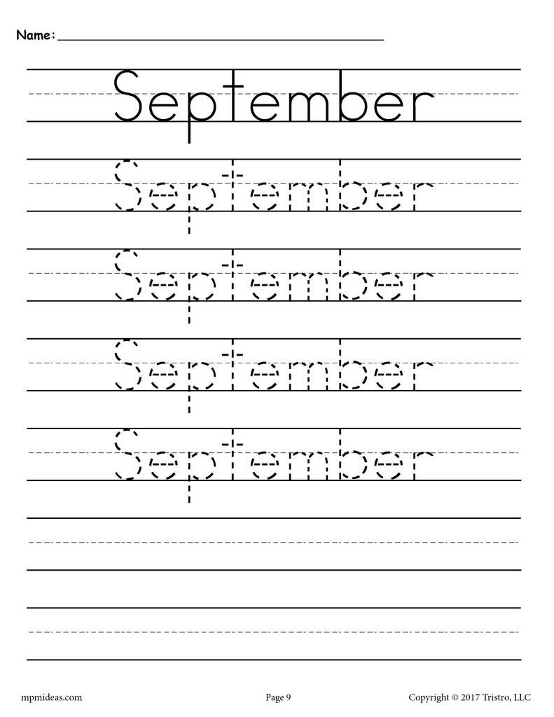 12 Months Of The Year Handwriting Worksheets! | Free