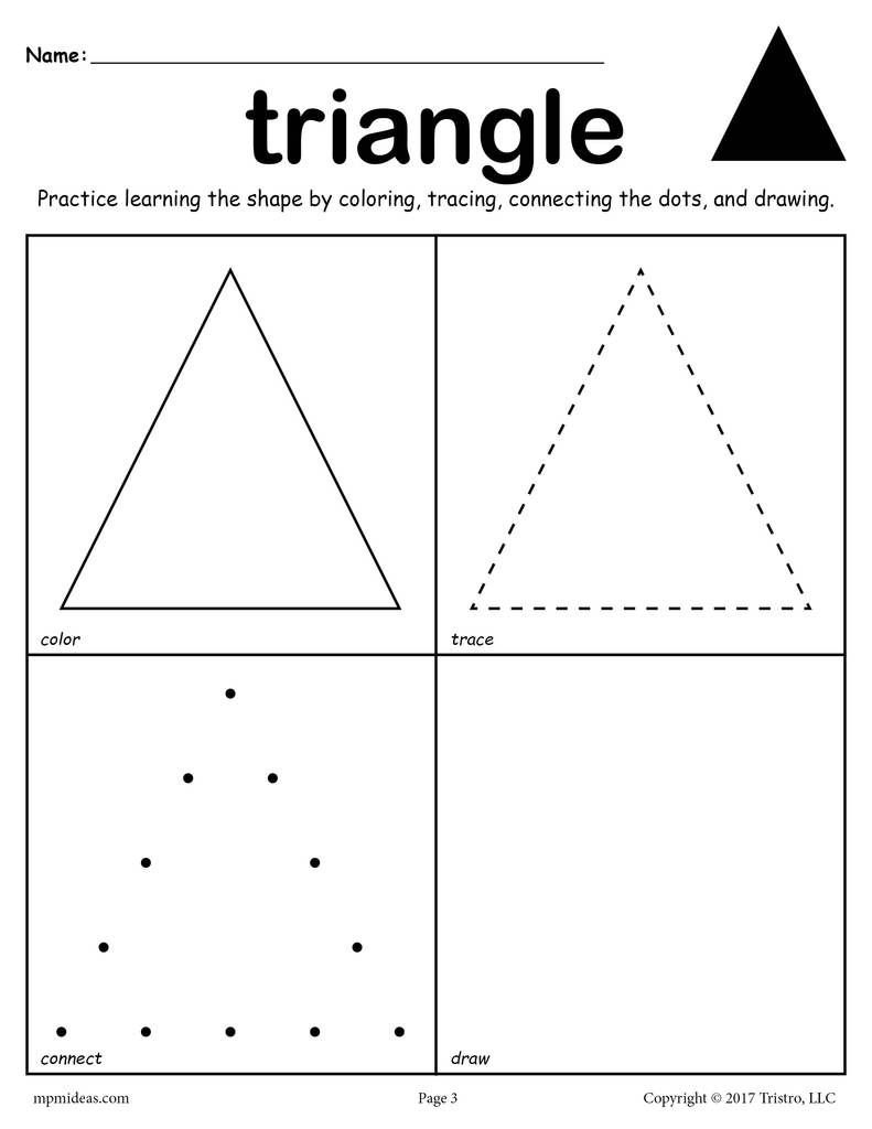 12 Shapes Worksheets: Color, Trace, Connect, &amp;amp; Draw! | Shape