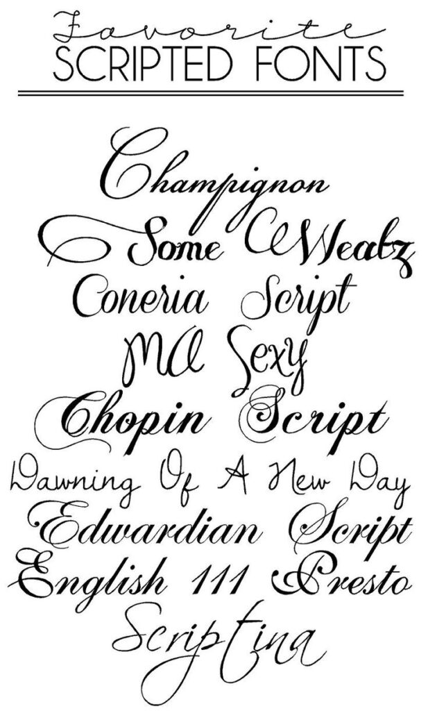 14 Calligraphy Script Font Alphabet Images   Tattoo Fonts