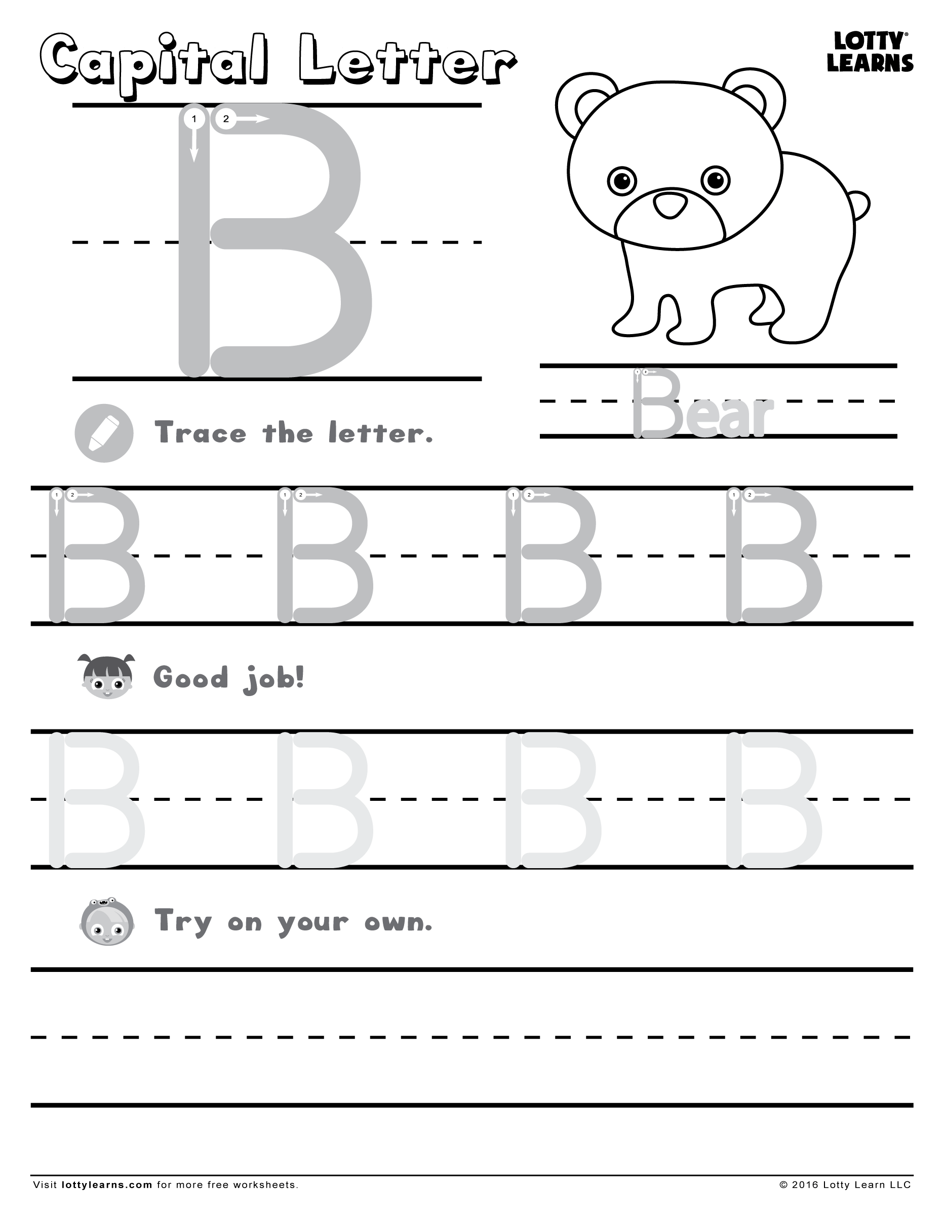 Letter B Tracing Worksheets Free AlphabetWorksheetsFree