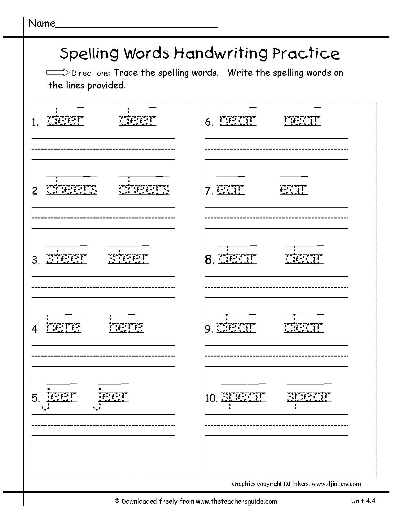 English Writing Worksheets For Grade 1 Pdf