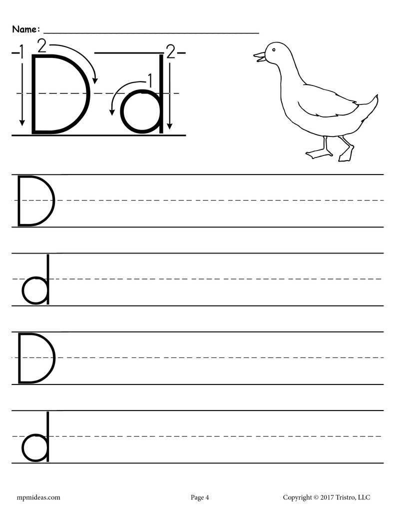 38 Free Printable Letter D Worksheets In 2020 | Letter D intended for Letter D Worksheets Pdf Free Printables