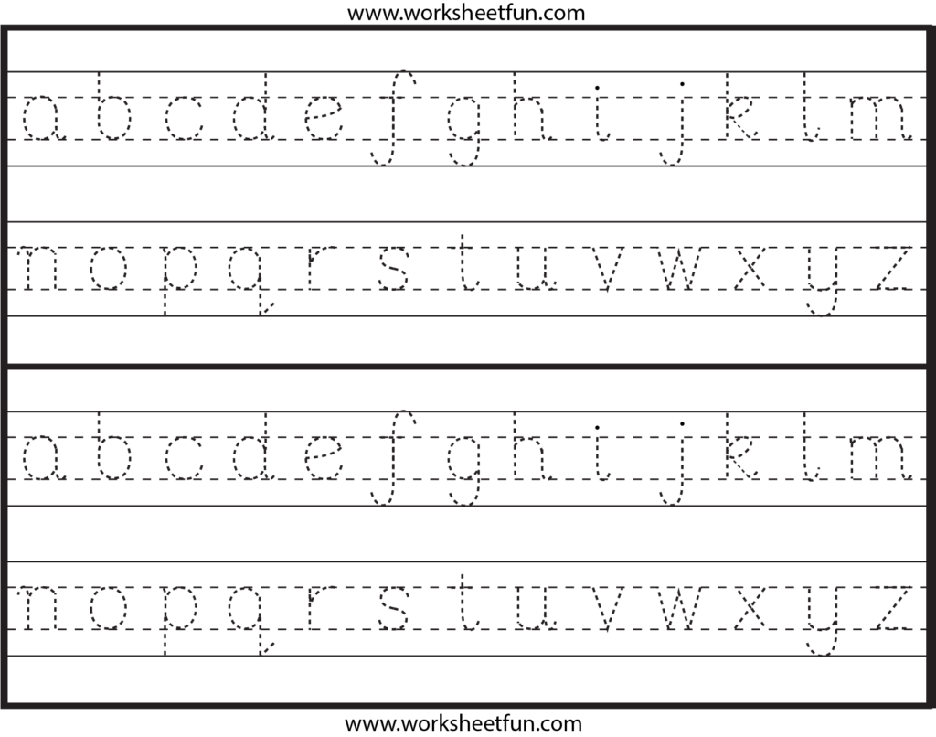 4 Best Images Of Printable Lowercase Alphabet Letter Tracing With Regard To Alphabet Tracing Lowercase