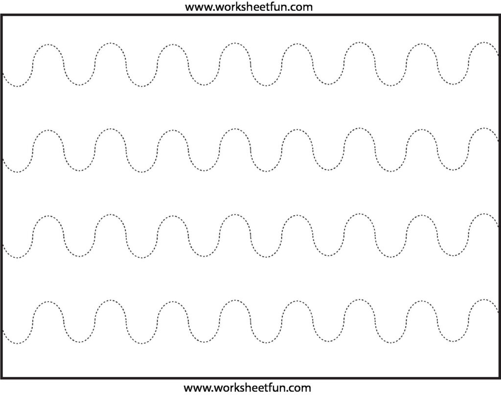 4 Line Pattern Tracing Preschool Worksheets In 2020 | Line