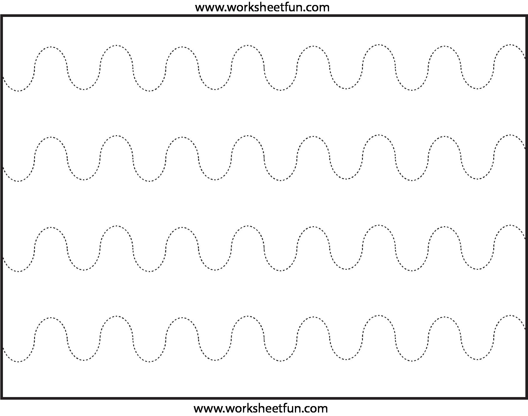 4 Line Pattern Tracing Preschool Worksheets In 2020 | Line