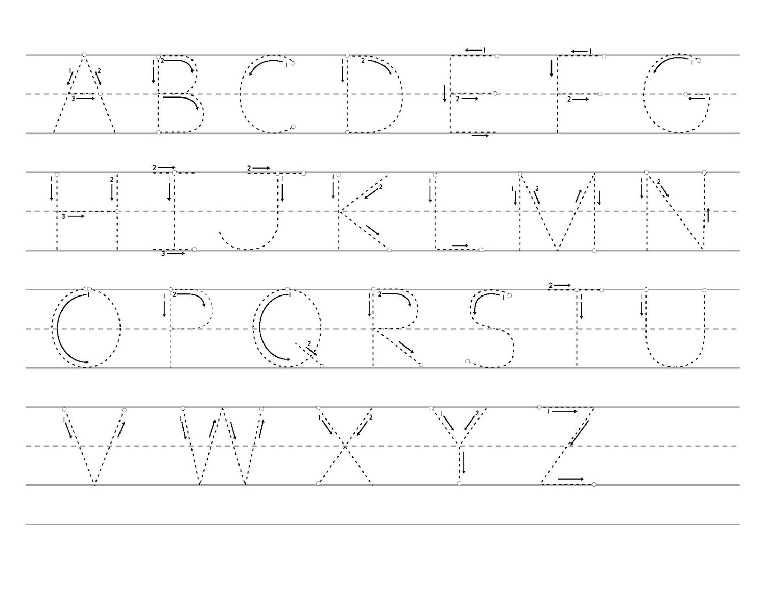 49 Outstanding Alphabet Trace Sheets Printables