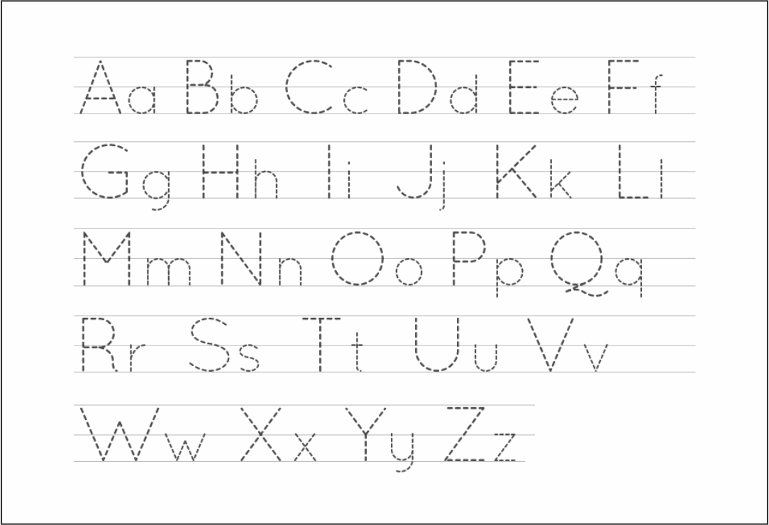 5 Best Free Printable Alphabet Tracing Letters - Printablee in Alphabet Tracing Download