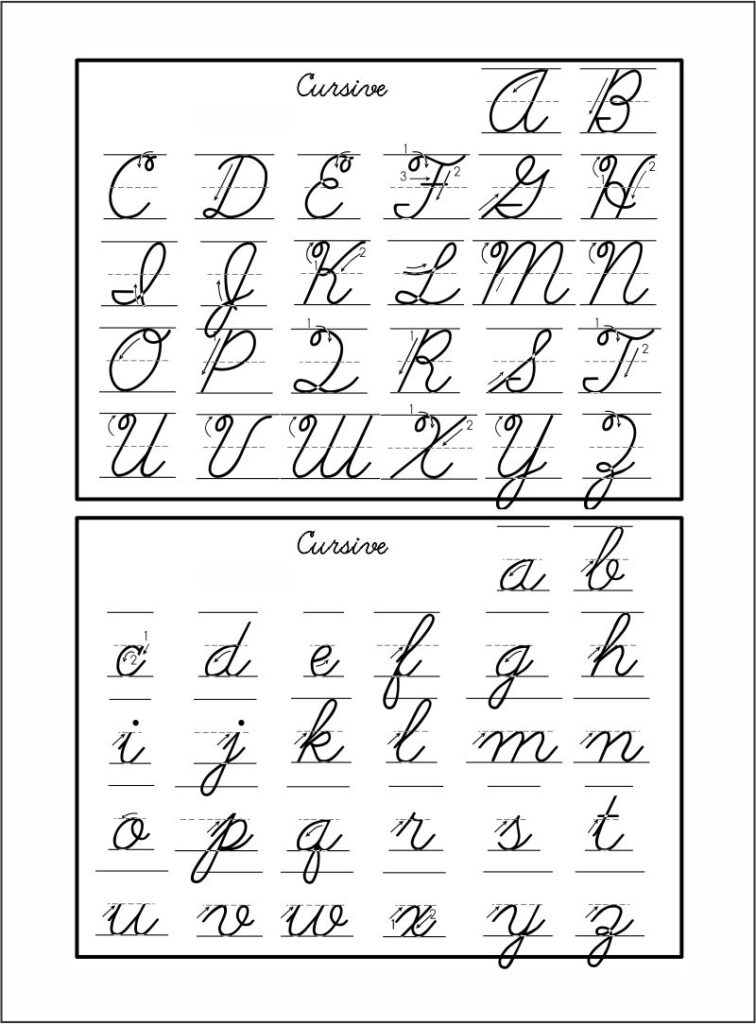 5 Best Free Printable Cursive Letters Printablee 5 Best Free Printable Cursive Letters Printablee