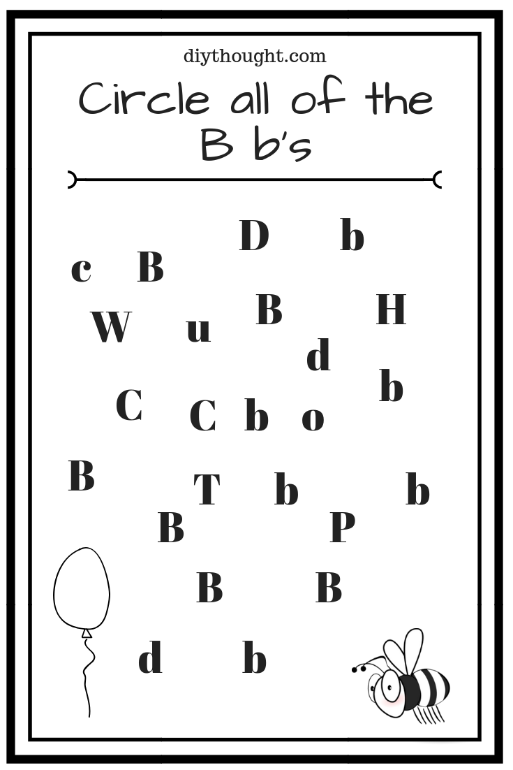 5 Letter B Preschool Printables - Diy Thought | Preschool within Letter B Worksheets Pre K
