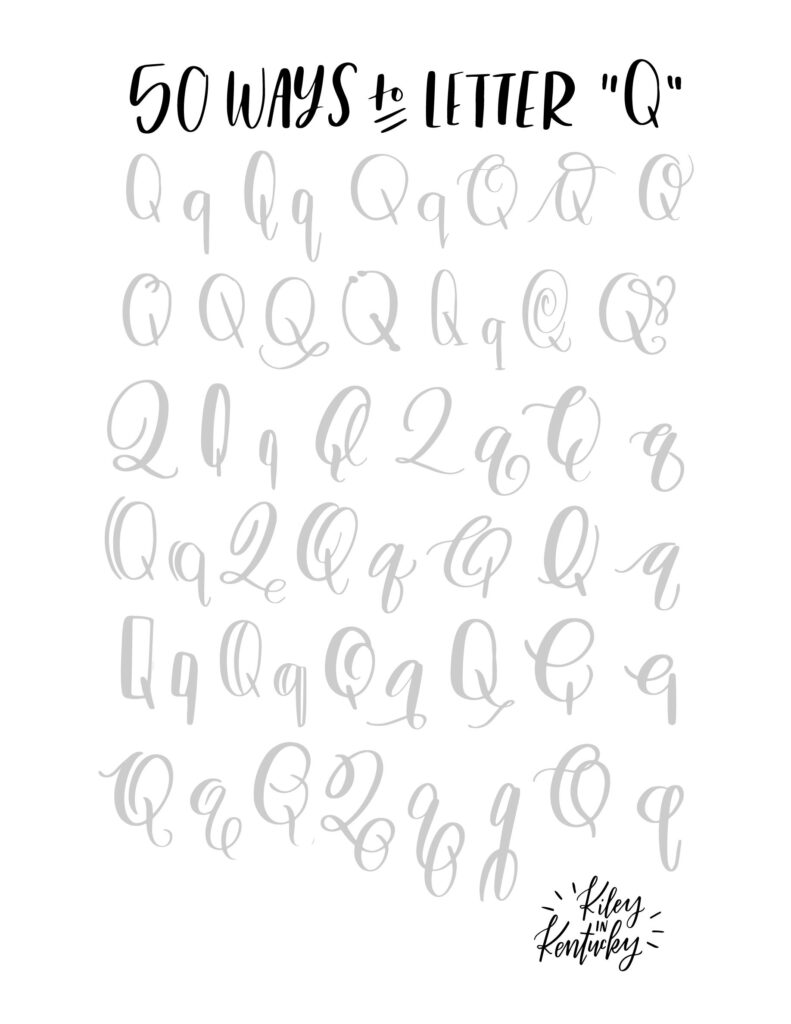 50 Ways  Letter Q | Hand Lettering Fonts, Lettering Fonts