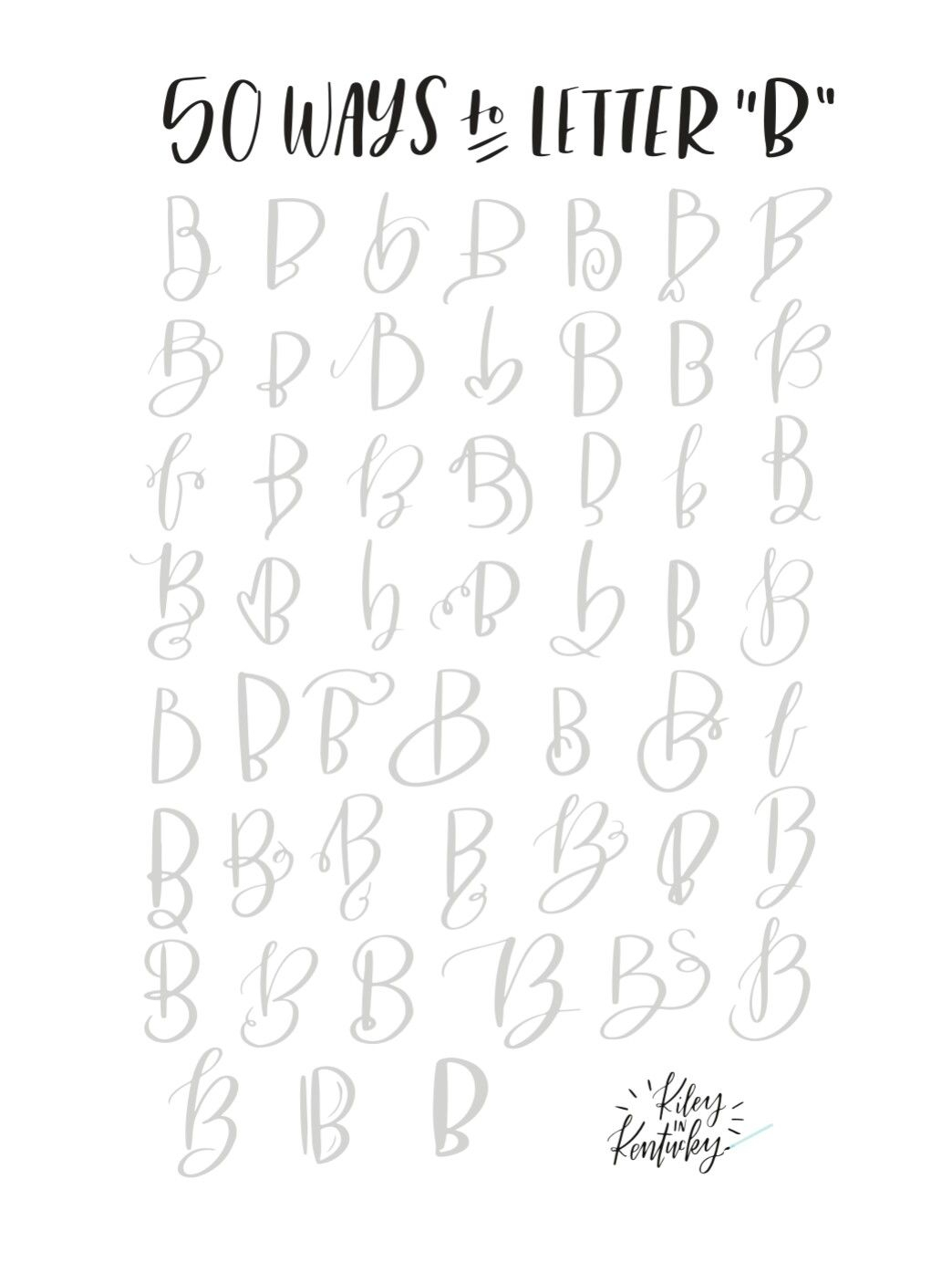 50 Ways To Letter - B | Lettering Fonts, Hand Lettering