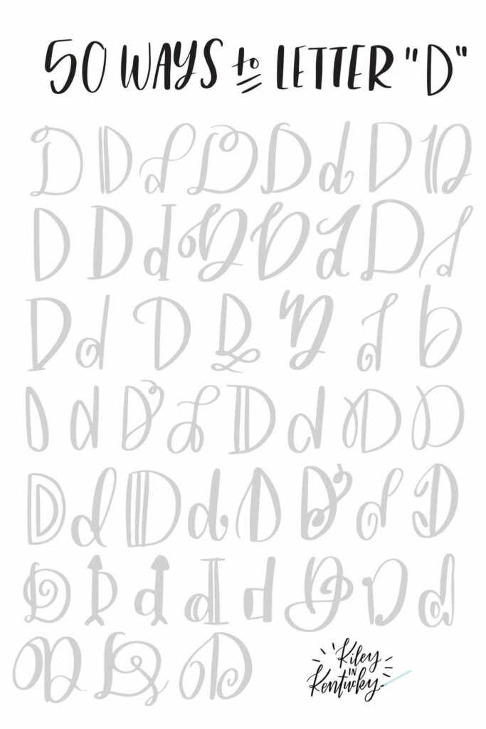 50 Ways To Letter D | Lettering, Cursive Words, Lettering